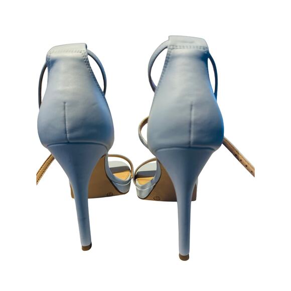 Michael by Michael Shannon ankle strap heels Angelica Platform Sandal 8.5 Blue - Picture 6 of 8